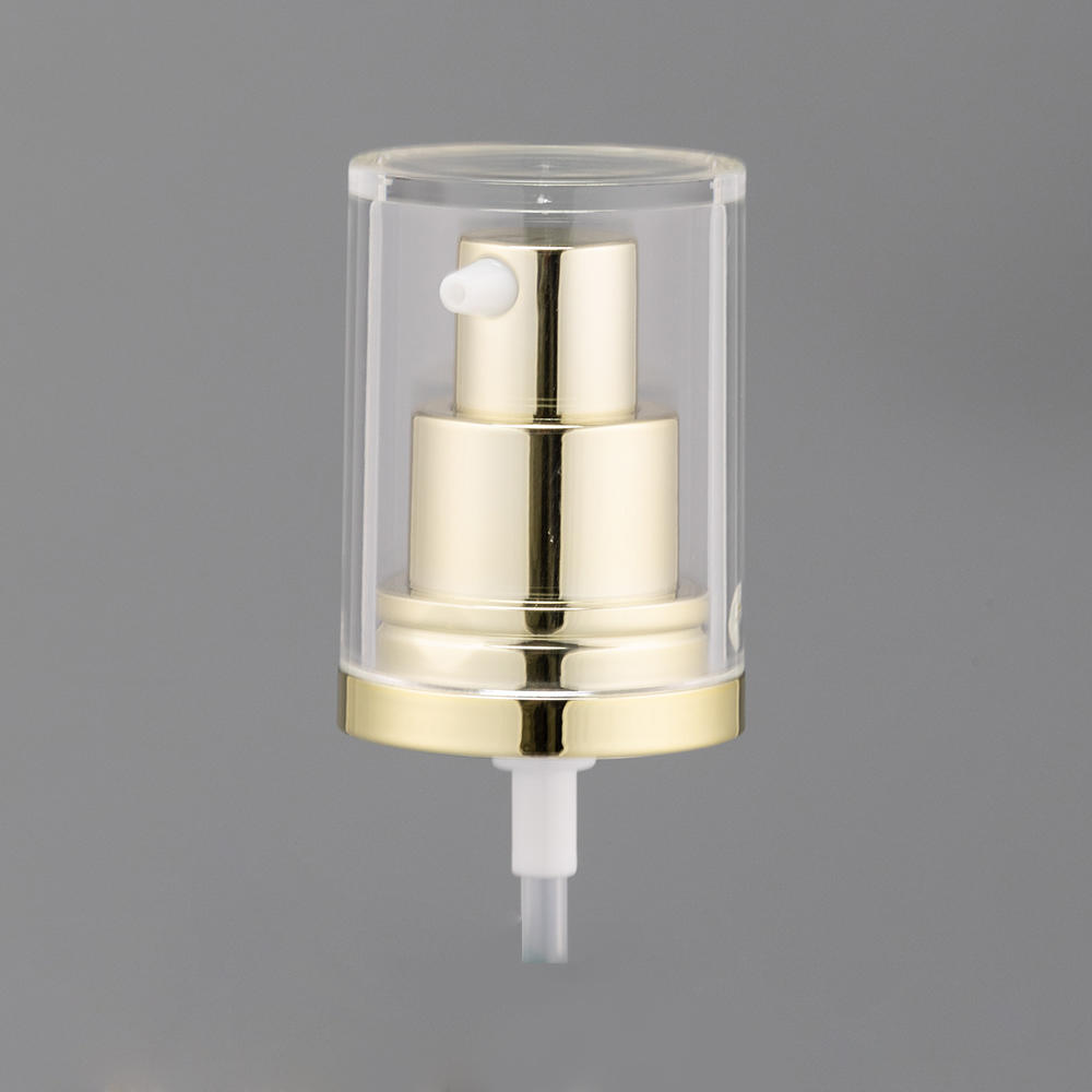 021-02C-01 18-410 High-end Cosmetic Set Pump Thick Cover Straight Round Design Structure Luxurious Matching 0.23ml Lotion Pump